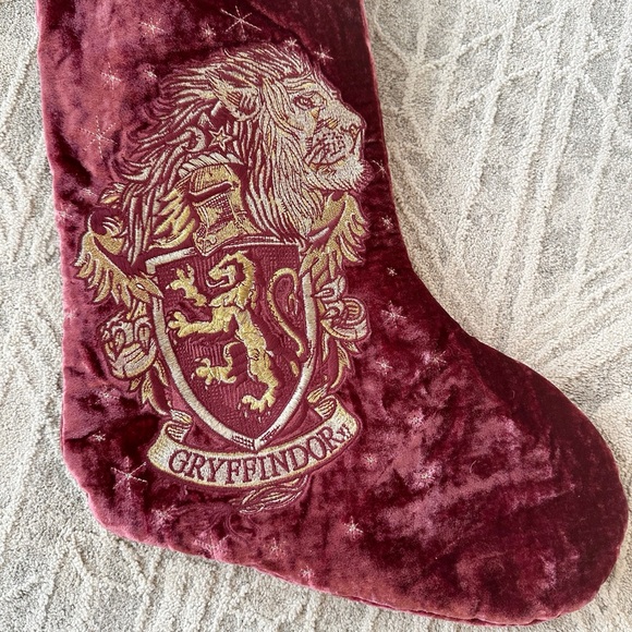 Pottery Barn | Harry Potter Gryffindor Burgundy Christmas Stocking - Picture 2 of 8